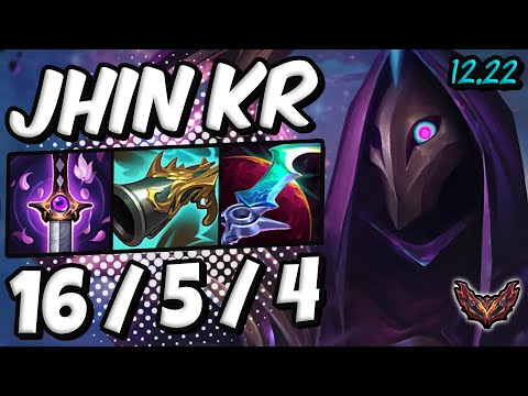 Jhin ADC vs Caitlyn / Korea Grandmaster / Patch 12.22 / Season 12 [ 16 / 5 / 4 ] 🔰