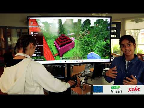 Future Skills Conference Piispala -  Namya Joshi and Maria Mäkinen presenting Minecraft Piispala