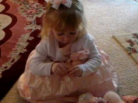 Alisa eating chocolate eggs for the first time!