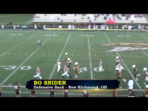 Bo Snider is a Talented Return Man and Defensive Back from New Richmond, Ohio