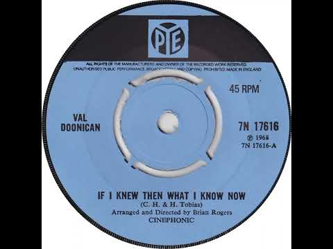 UK New Entry 1968 (223) Val Doonican - If I Knew Then What I Know Now