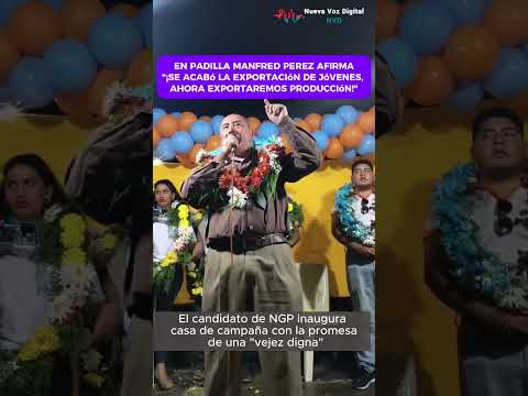 📽️ Manfred Pérez en Padilla: "Vamos a exportar ají y semillas, no más jóvenes profesionales"