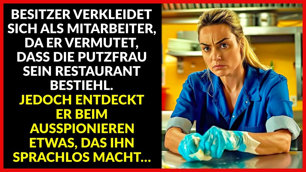 Besitzer verkleidet sich als Angestellter, da er vermutet, dass die Putzfrau im Restaurant stiehlt