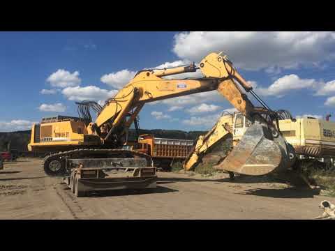 Loading The Liebherr 964 By Side - Fasoulas Heavy Transports