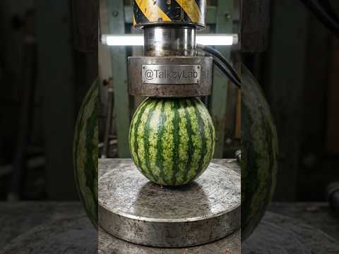 Hydraulic Press vs Watermelon 🍉 | Insane Juicy Explosion in Slow #shorts #ai #viral