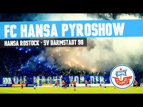 Hansa Pyroshow gegen den SV Darmstadt 98 (18.02.2023)