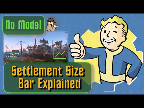 Fallout 4 Settlement Size Glitch Explained : PART 1 of  2. Reset the size bar with no mods 2023