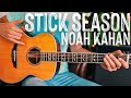 Stick Season Noah Kahan Guitar Tutorial // Stick Season Guitar Lesson #980