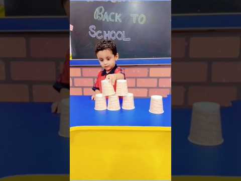 Tower making activity with cup 🤩