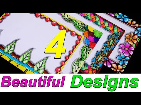 picture Easy Border Design For Hindi Project how to decorate a slogan chart