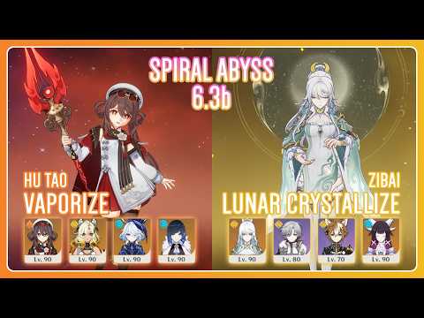 C1 Hu Tao Double Hydro & C0 Zibai Lunar Crystallize | Spiral Abyss 6.3b | Genshin Impact