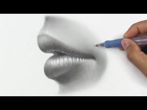 How to Draw Lips from the Side Shading