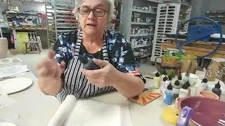 Clay Buddies Workshop Week #CBWW2020 Arline Link Underglaze Transfers and Black Wax Resist