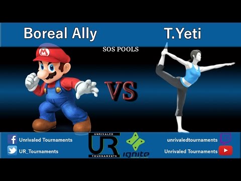 Southern Ohio Smash  SOS POOLS - Boreal Ally (Mario) vs T.Yeti (Wii Fit)