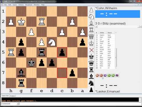 Key Moments in Chess History #142: Cohn v Lasker, London 1899 Rd 6
