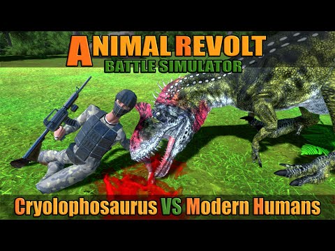 Cryolophosaurus vs Modern Humans - Animal Revolt Battle Simulator
