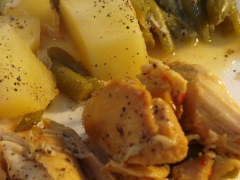 Slow Cooker Italian Chicken with Potatoes and Green Beans