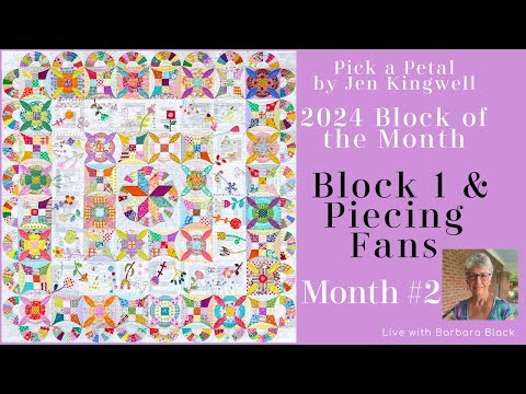 Block of the Month 2024 - Jen Kingwell's "Pick a Petal" - Month 2