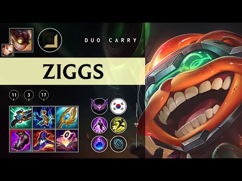 Ziggs Carry vs Jhin - KR Master Patch 25.23
