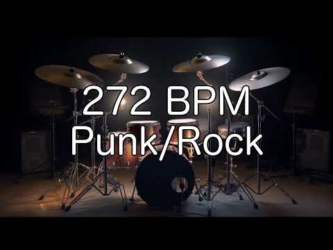 Punk/Rock Groove: 272 BPM Drum Beat for Musicians
