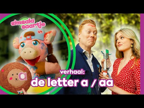 DE LETTER A / AA 🎨🖌️💋  | SIMSALA SAARTJE 🐽 | Educatieve kleutertelevisie | Pretpark