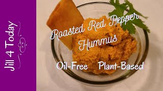 Roasted Red Pepper Hummus (Oil Free)