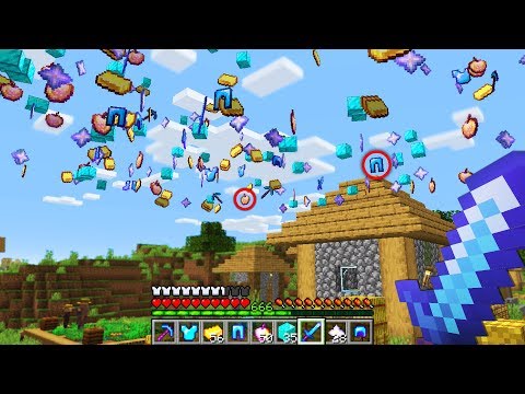 Minecraft UHC but random drops fall from the sky..