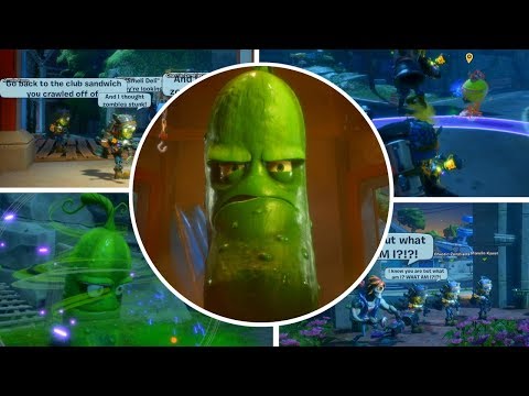 4 PLAYERS vs BRIAN (Bitter Dill) - Plants vs Zombies Battle For Neighborville Multiplayer Story Mode