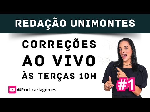 #1 REDAÇÃO UNIMONTES - CORREÇÕES E DICAS