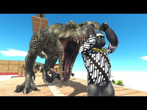 Escape From The Hungry T-Rex - Animal Revolt Battle Simulator