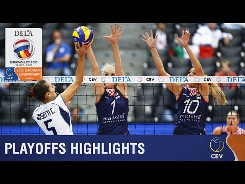 2015 Women's EuroVolley - Highlights Playoff round Italy vs Croatia
