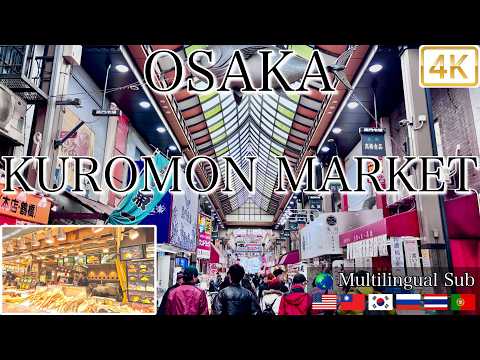 Kuromon Market 2026 黒門市場 Osaka Walking Tour 【4K ASMR】 No Talking