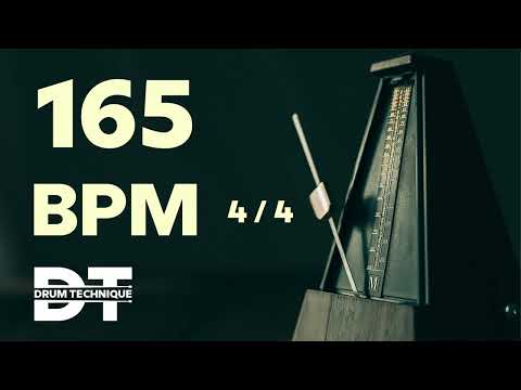 165 BPM ONLINE METRONOME 4/4 cowbell sound  #study
