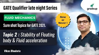 Stability of Floating body & Fluid acceleration| Fluid Mechanics | GATE Qualifier Late Night Series