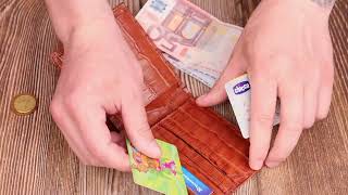 Чоловічий гаманець горизонтальний з натуральної фактурної шкіри з тисненням під крокодила Canpellini 21781 рудий