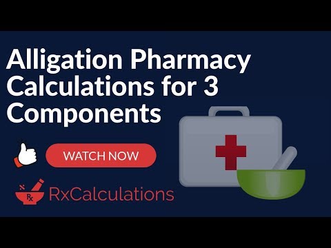 Alligation Pharmacy Calculations for 3 components
