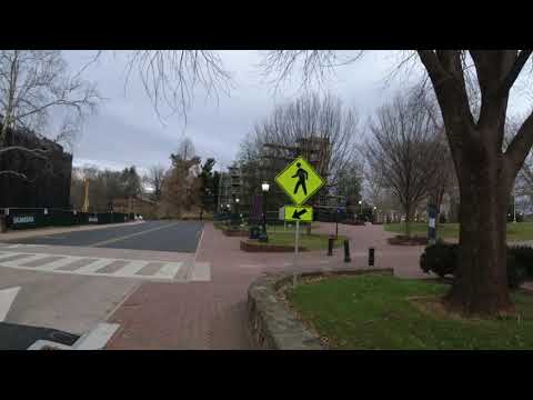 Walk from Scott Stadium to Downtown Mall, Charlottesville, VA