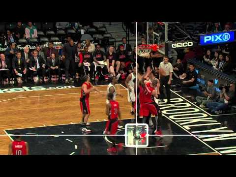 Amir Johnson Gets Injured | Raptors vs Nets | April 3, 2015 | NBA 2014-15 Season