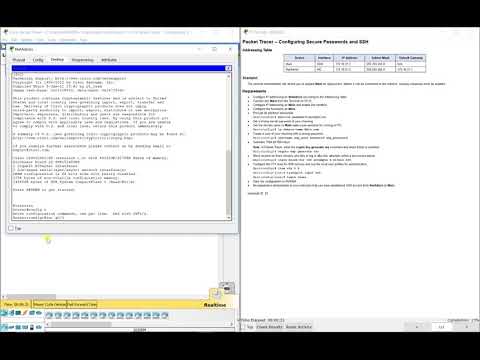 PKT 11.2.4.5 - Configuring Secure Passwords and SSH