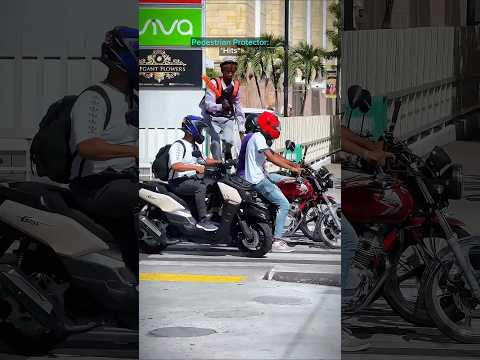 Pedestrian Protector Teaches The Biker A Lesson 😱 Credit @Elchinord281_