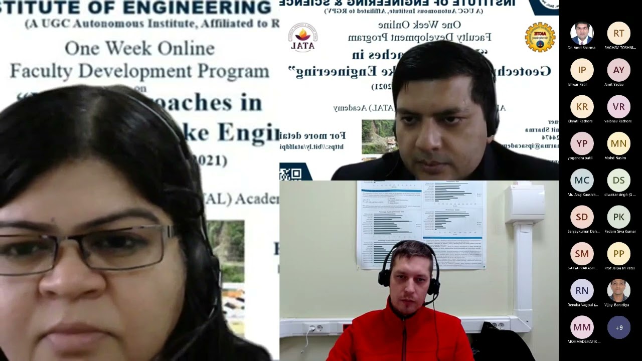 ATAL FDP on 'New Approaches in Geotechnical Earthquake Engineering  Day1 Session 3