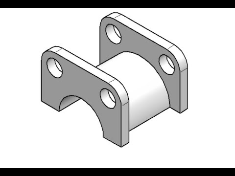Pro Engineer Practice Exercises for Beginner - 4 | Bearing Block