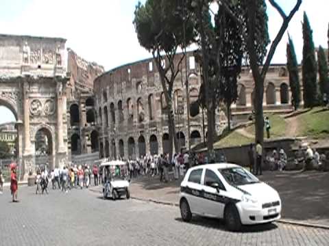 Outside the Colosseum in Rome
