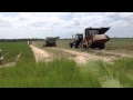 Picking Peanuts With A Combine