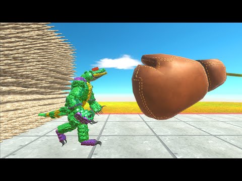 Giant Boxing Glove and Spike Wall vs Mecha units | Animal Revolt Battle Simulator