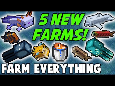 Great Auto Squid, Fish, Axolotl Farms! 1.18-1.20+ Minecraft