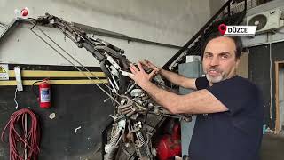 850 Parça Hurdayı Birleştirdi, 200 Kiloluk Metal Figür Yaptı