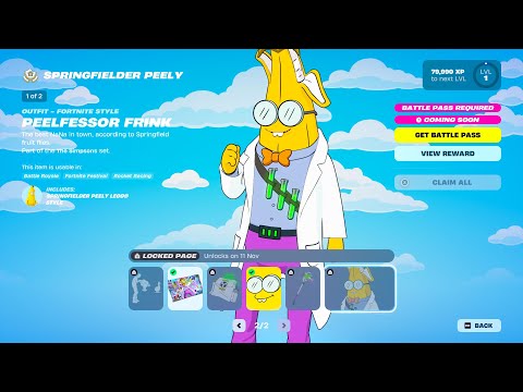 The Simpsons x Fortnite Bonus Battle Pass Rewards & SUPER STYLES Showcase!