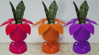 Amazing Diy Flower Pot Made With Plastic Bottles Gardening Tips and Ideas
