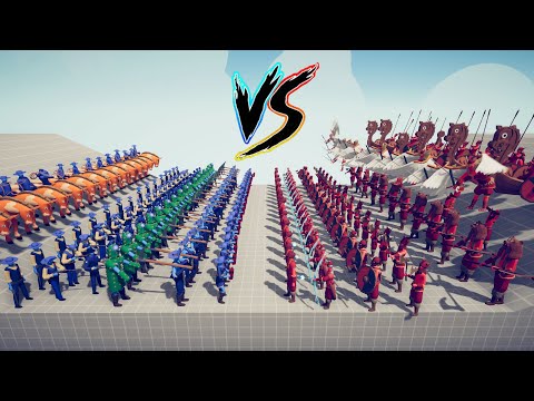Wild West Team vs Viking Team - Totally Accurate Battle Simulator